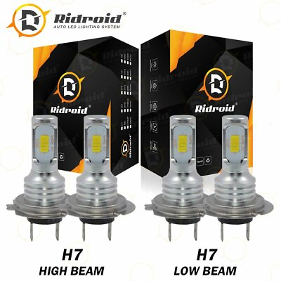 #ad 4x H7 H7 Combo LED Fog Headlight Conversion 6000K Bulbs Kit $19.99