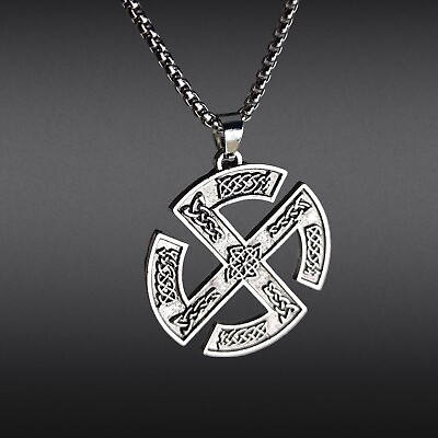 #ad Kolovrat Slavic Sun Wheel Pendant Necklace Talisman Viking Norse Pagan Celtic $14.95