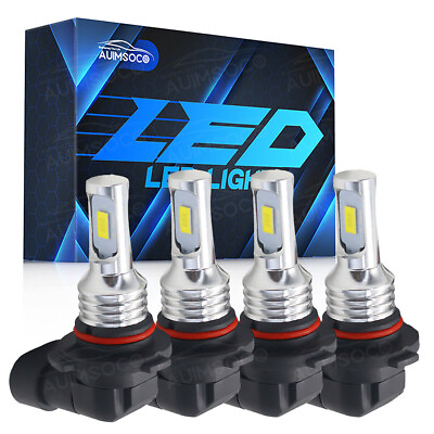 #ad 9005amp;9006 LED Headlights Kit COMBO Bulbs 8500K HIGH LOW Beams Super White Bright $29.99