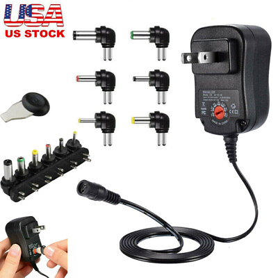 #ad Universal AC to DC 3V 12V Adjustable Power Adapter Supply Charger Electronics US $8.98