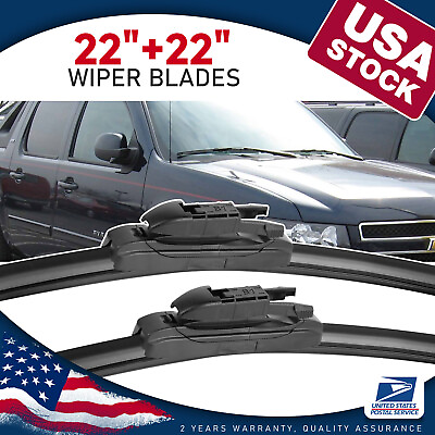 #ad Windshield Wiper Blades 22quot; amp;22quot;Fit 2007 2013 Cadillac Escalade ESV GMC Yukon US $12.99