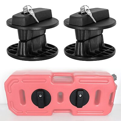 #ad 2PCS Lock Mounts for 20L Fuel Tank Gas Oil Petrol Pack Container Bracket Holder $49.99
