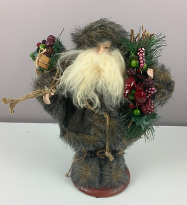#ad Christmas Statue Santa Claus Figure 13quot; Folk Holiday Decorations Wal Mart NWT $19.96