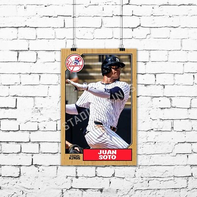 #ad Juan Soto New York Yankees 1987 Baseball Card Poster 11x17 inches $19.98