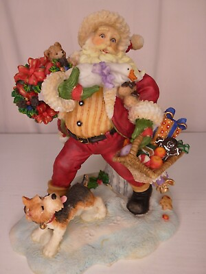 #ad Santa Claus Table Centerpiece Christmas Decoration 8.5quot; High With Box $17.95