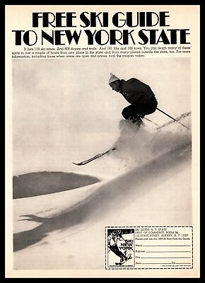 #ad 1967 New York State Department Of Commerce Free Ski Guide Offer Vintage Print Ad $10.46
