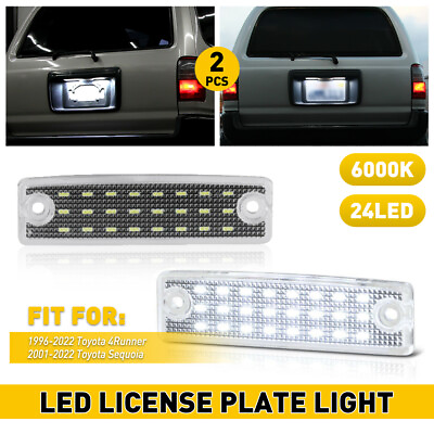 #ad 2x 6500K White License LED Plate Light For Lamp Toyota 96 21 4Runner TRD Sequoia $14.09