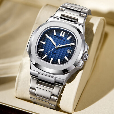 #ad Luxury Men#x27;s Watch Date Automatic Mechanical Fashion Wristwatch Gift Waterproof C $27.57