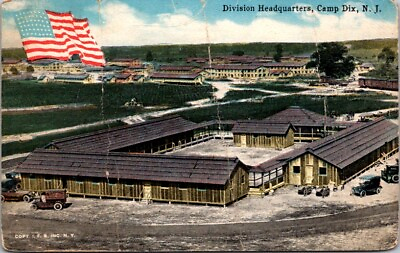 #ad Vintage Postcard Division Headquarters Camp Dix New Jersey NJ c.1907 1915 T239 $6.95