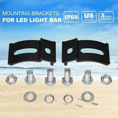 LED Light Bar Mounting Brackets Set Universal Mounting Base Slide Brackets $5.49