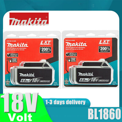 #ad #ad 2 Pack Makita 18 Volt Li ION 6.0Ah LXT Battery BL1860B Tool Power Battery US $70.00