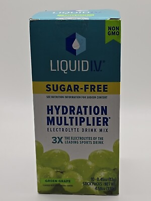 #ad Liquid I.V. Hydration Multiplier Sugar Free 10 CT Green Grape $13.95