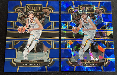 #ad 2024 Select Basketball Concourse Blue Cracked Ice Prizm Chet Holmgren $10.99