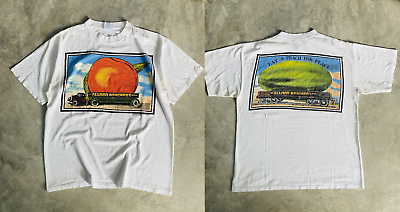 #ad 1992 The Allman Brothers EAT A PEACH FOR PEACE White All Size Shirt AH1421 $31.49