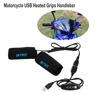 #ad Motorcycle Electric Heated Grips Pads Heating Handle Kit Motorbike Handlebar $13.54