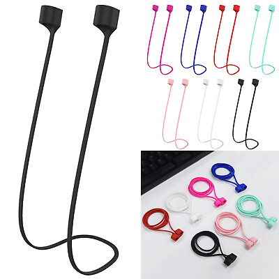 #ad Neck Rope Anti Lost Silicone Strap for AirPods 1 2 Pro Bluetooth Earphone $6.21