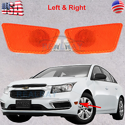 #ad Lamp;R Amber Front Bumper Side Marker Light Reflector For 2011 2015 Chevy Cruze $10.98