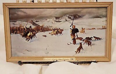 #ad VTG quot;John Colter Visits The Crows 1807quot; Print by John Clymer Painting 1975 $3700.00