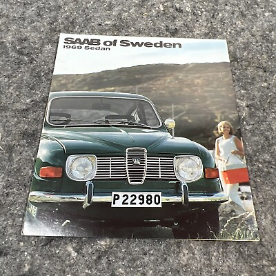 #ad 1969 Saab 96 Sedan Sales Brochure Folder Excellent Original 69 $10.00