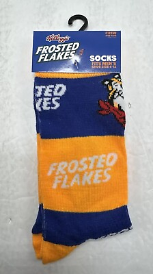 #ad Kelloggs Frosted Flakes Socks Funny Humor Crew Size 6 12 Odd Sox Fun Food $9.99
