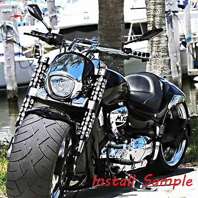 #ad Motorcycle Integrated LED Turn Signals Mirrors For Suzuki Boulevard C50 C90 C109 $43.34