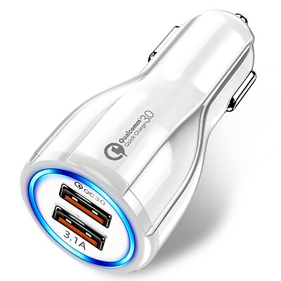 #ad Car USB Charger Portable 3A Fast Charge Car Charger 2 Port USB Quick Charge 3.0 $5.75