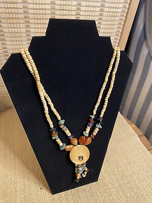 #ad beaded Boho necklace women $31.50