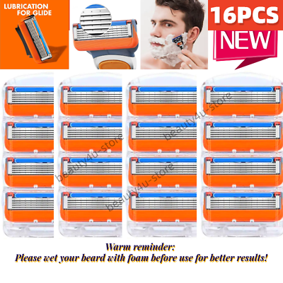 #ad 16Pcs Replacements3 5 Layer Men#x27; For Fusion Proglide Power Razor Blades us STOCK $7.99