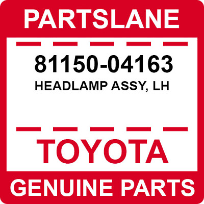 #ad 81150 04163 Toyota OEM Genuine HEADLAMP ASSY LH $212.11