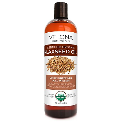 #ad #ad Velona USDA Certified Organic Flaxseed Oil 2 oz 7 lb 100% Pure and Natural C $9.49