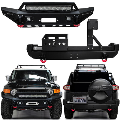 #ad Vijay For 2007 2014 Toyota FJ Cruiser Front or Rear Bumper with LED Lights $809.99