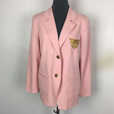 #ad NWT Linea Blazer Jacket Women S Pink Lined Polyester 40x27 $13.47