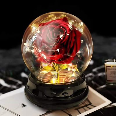 #ad Beauty and Best Rose Gift for WomenFlower Rose Light up Rose in a Glass Dome $19.58