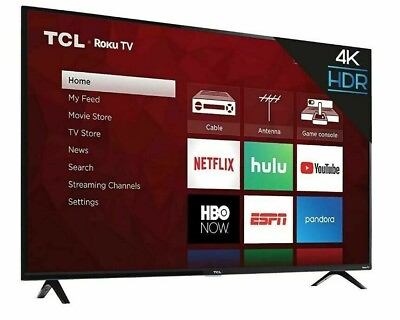 TCL 50quot; inch 4K LED Smart TV Roku HDR 4 Series Ultra HD 2DayShip $309.99