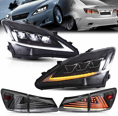 #ad VLAND LED Projector HeadlightsRed LED Tail Lights For 2006 2014 IS250 IS350 ISF $645.99
