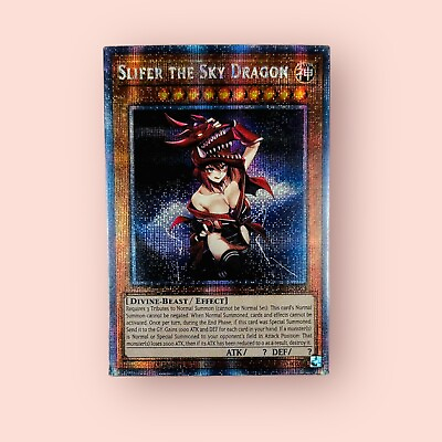 #ad Slifer The Sky Dragon Waifu YuGiOh HOLO Foil Rare Goddess Story Doujin Card NM $19.99