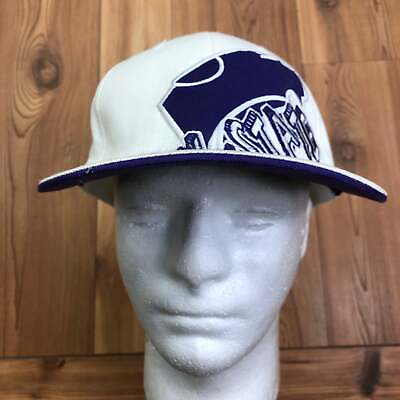 #ad TOW White Offset Kansas State Wildcats Logo One Fit Baseball Cap Adult Size M L $11.00