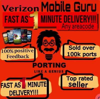 #ad VERIZON WIRELESS PORT NUMBERS. 5 Min DELIVERY ANY AND ALL AREACODES Fast $15.99