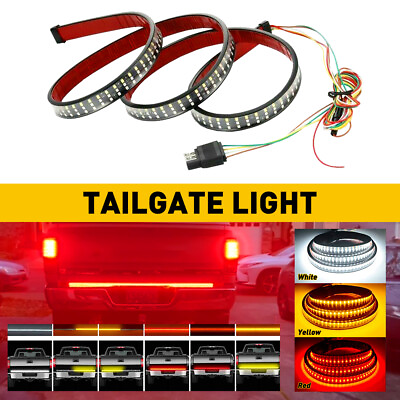 #ad 48quot; Car LED Bar Strip Truck 3 Tailgate Light Row Reverse Signal Brake Tail Lamp $19.99