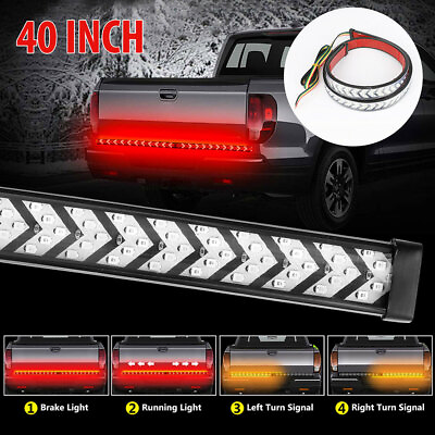 #ad 40 Inch Truck Tailgate Strip LED Sequential Brake signal Tail Reverse Light Bar* $14.48