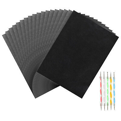 #ad 25Sheet A4 Graphite Transfer Tracing Copy Paper with Embossing Stylus Black AU $20.47