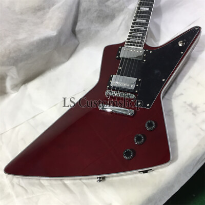 #ad Custom Wine Red Explorer Electric Guitar Mahogany Body HH Pickup Chrome Part $146.08