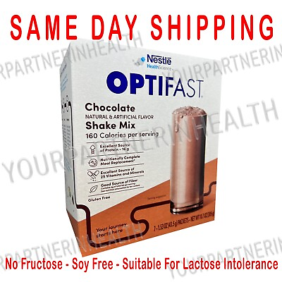 #ad NEW FORMULA OPTIFAST 800 POWDER SHAKE CHOCOLATE 1 CASE 70 SERVINGS 10 box $207.00