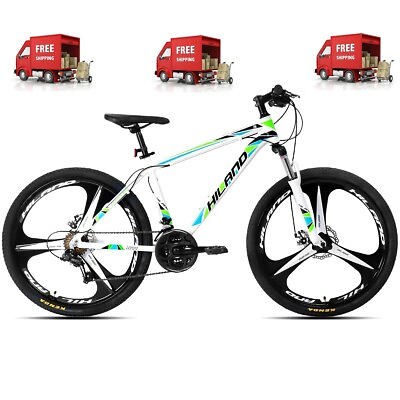 #ad HILAND Mountain Bike 21 Speed Aluminum Bicycle Double Disc Brake MTB Suspension $399.00
