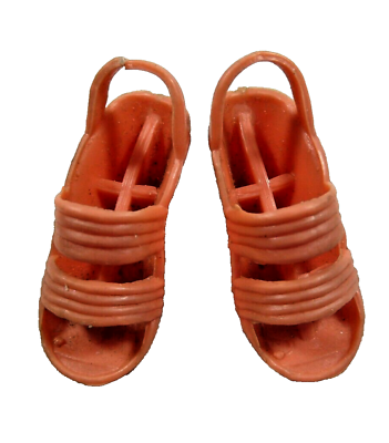 #ad #x27;70s Kenner Bionic Woman AKA Jamie Sommers Coral Platform Wedge Sandals READ $7.49