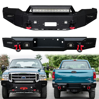 #ad Vijay For 1999 2004 Ford F250 F350 Steel Front or Rear Bumper with LED Lights $639.99