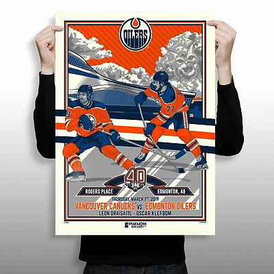 #ad Edmonton Oilers 40th Anniversary 4 of 4 Limited Edition Serigraph Printer Proof $75.00