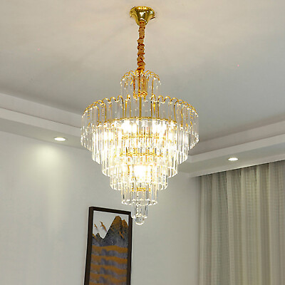 #ad Luxury Crystal Chandelier Modern Ceiling Light Lamp Pendant Fixture Lighting NEW $41.80