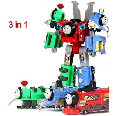 #ad 3 In 1 Thomas and Friends Trains Combined Transforming Robot set $33.20