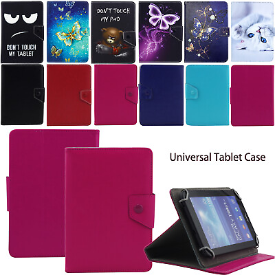 #ad Universal Folio Leather Case Stand Cover For 7quot; 8quot; 8.5quot; 9.7quot; 10quot; 10.1quot; Tablet PC $10.99